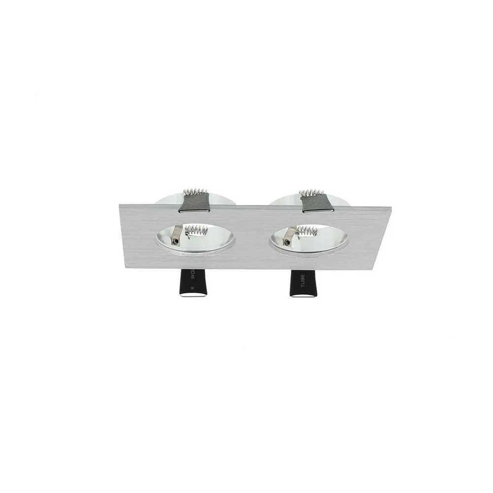 INBOUWARMATUUR 2V ALUMINIUM RECHTHOEKIG TBV MODULE VERONA