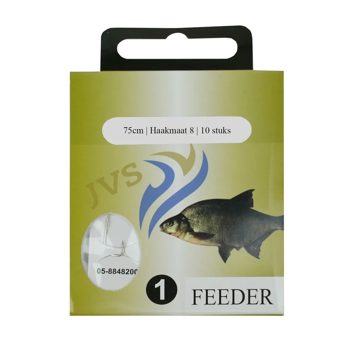 JVS Revolution Feeder set - Compleet Feederhengel + Feedermolen Vislijn Onderlijnen Feederkorven - Zwart