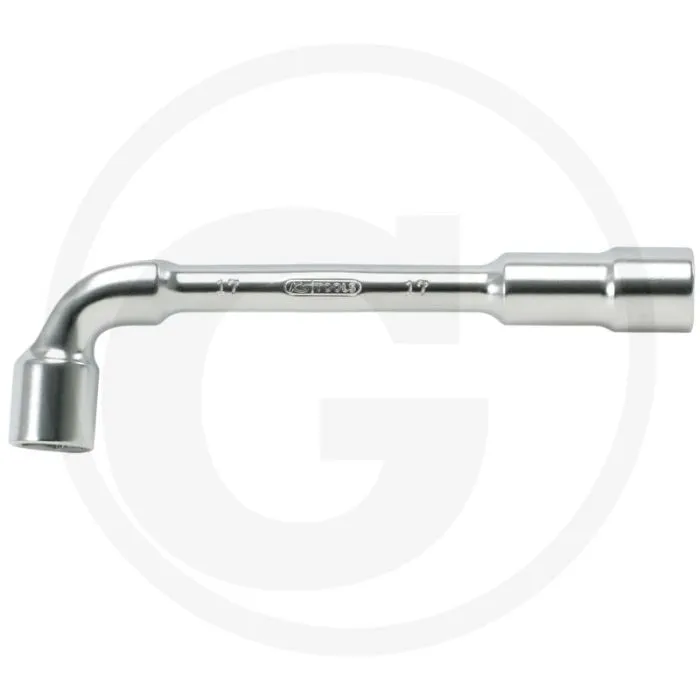 Ks tools ultimateplus dubbele pijpsleutel met boring, 27 mm - 6-kant, 90° gekröpft, chrom vanadium