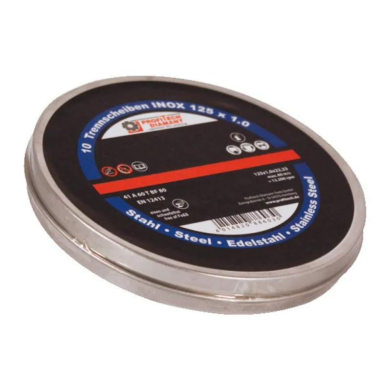 Profitech Slijpschijven 10 stuks Doorslijpschijven 125mm tbv staal - RVS 125x1,0