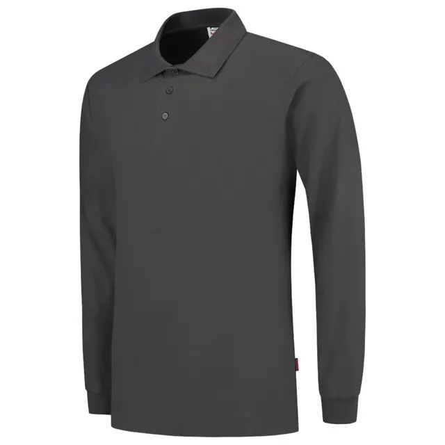 Tricorp Poloshirt Casual 201009 180gr Longsleeves Donkergrijs Maat 2XL