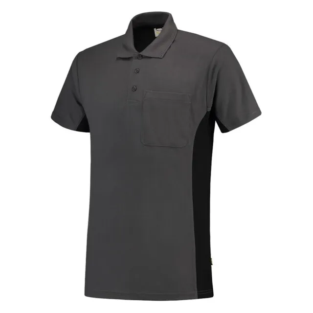 Tricorp Poloshirt Workwear 202002 180gr Donkergrijs/Zwart Maat XS