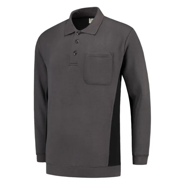 Tricorp Polosweater Donkergrijs-Zwart Maat M
