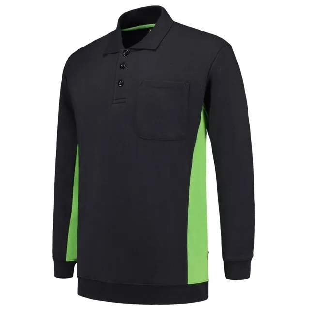 Tricorp Polosweater Marine-Lime Maat 3XL