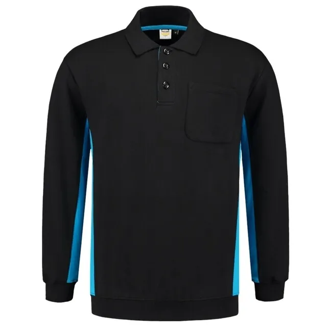 Tricorp Polosweater Zwart-Blauw Maat M