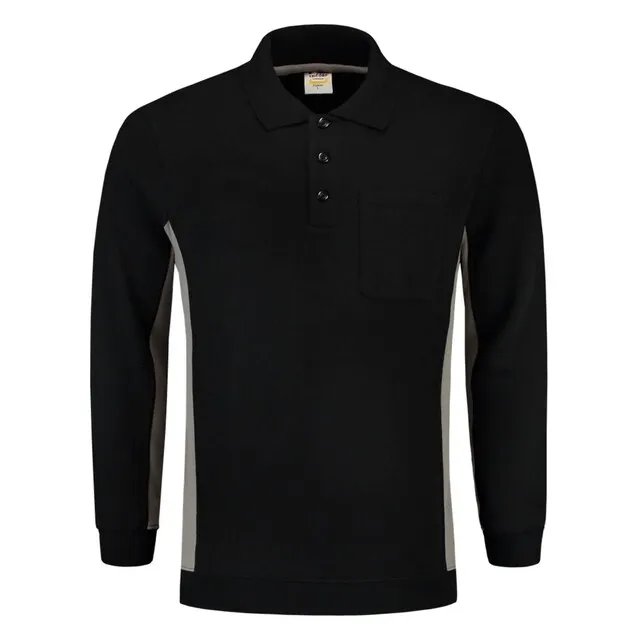 Tricorp Polosweater Zwart/Grijs Maat 3XL